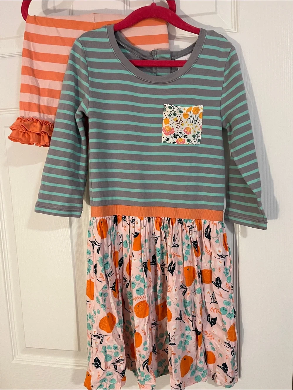 Matilda Jane Set - Joanna Gaines Dress and Stripe Ruffle Shorties 8